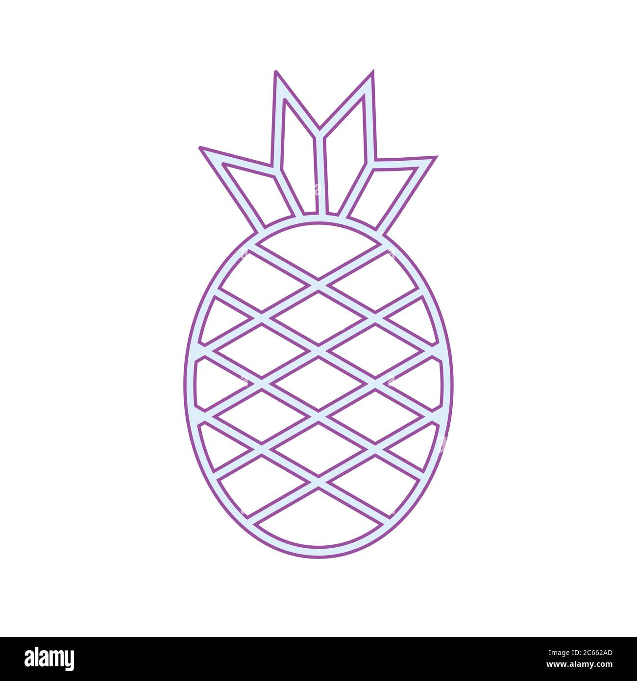 Unique Pineapple Vector Line Icon Stock Vector Image & Art - Alamy