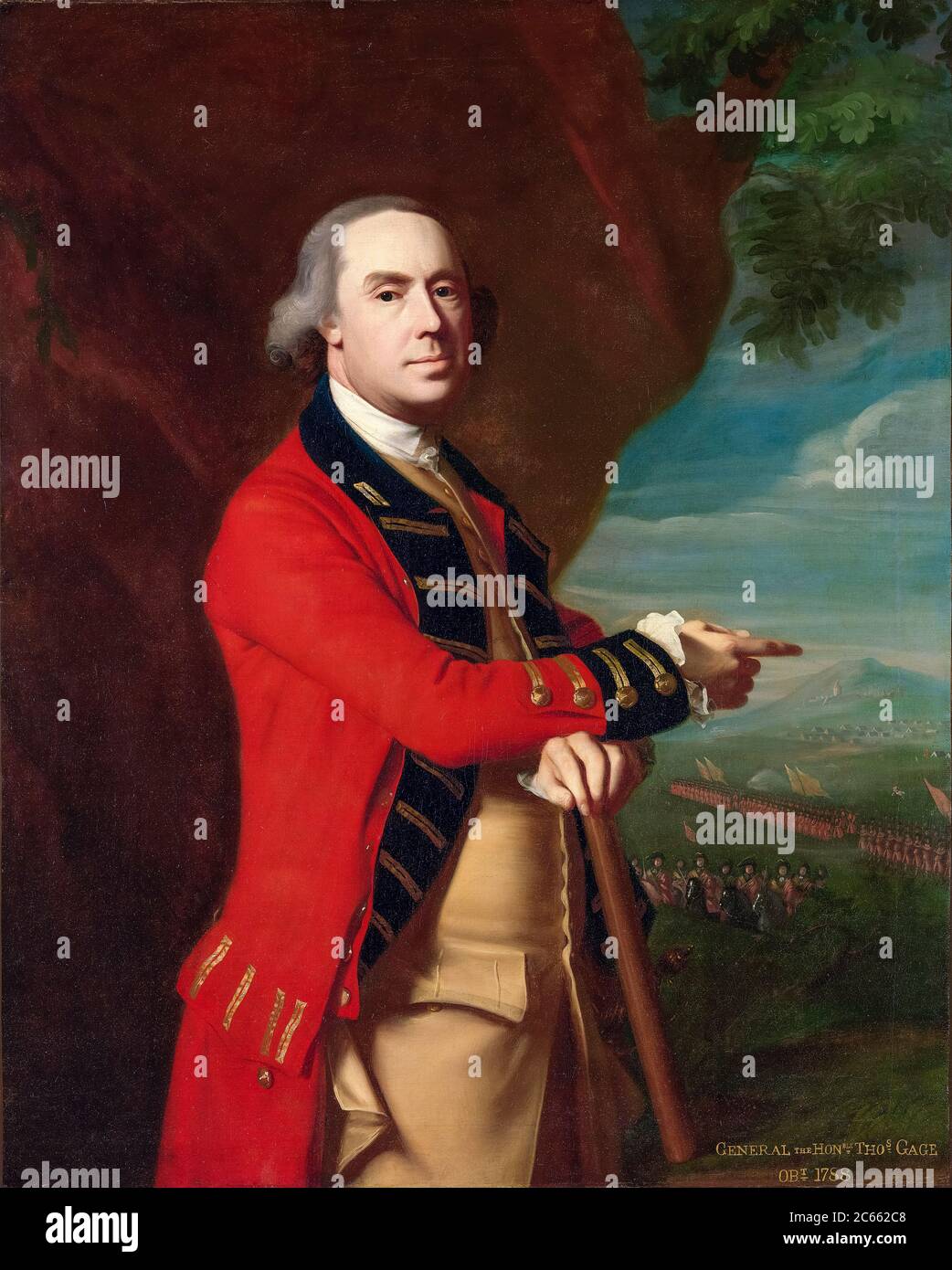 General Thomas Gage (1718/1719-1787), British Army General, and colonial official, portrait painting by John Singleton Copley, circa 1768 Stock Photo