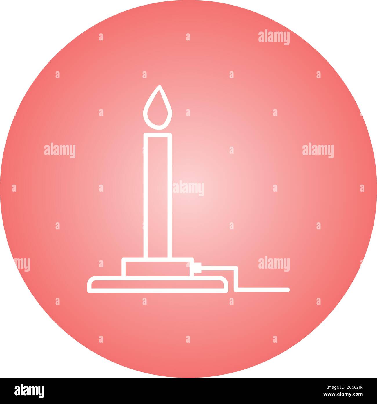 Unique Bunsen Burner Vector Glyph Icon Stock Vector