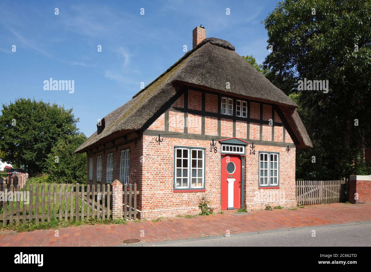 Old cantor school in Cuxhaven-Döse, North Sea spa Cuxhaven, Lower Saxony, Germany, Europe Stock Photo