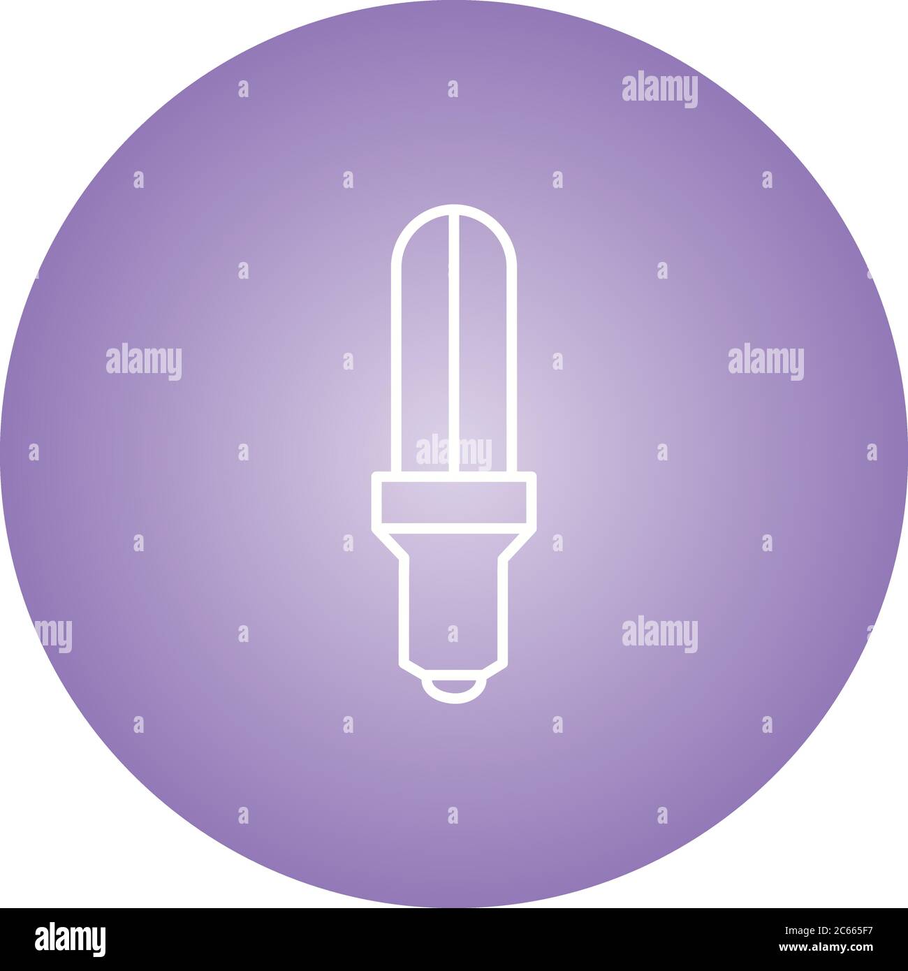 Unique Energy Saver Bulb Vector Line Icon Stock Vector