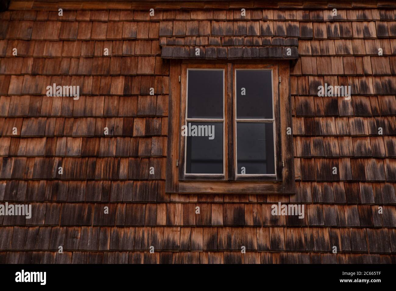 old wooden window with wooden shutters Stock Photo - Alamy