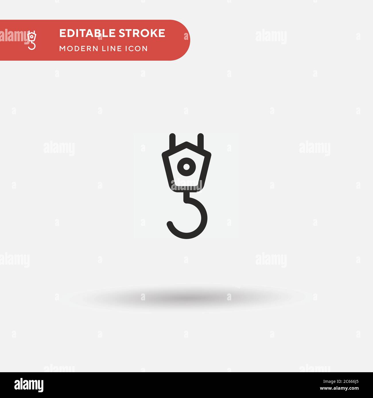 Crane Simple vector icon. Illustration symbol design template for web mobile UI element. Perfect color modern pictogram on editable stroke. Crane icon Stock Vector