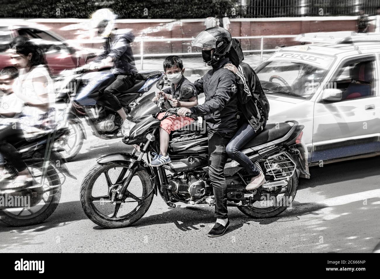 Road traffic in Kathmandu, Nepal Stock Photo Alamy