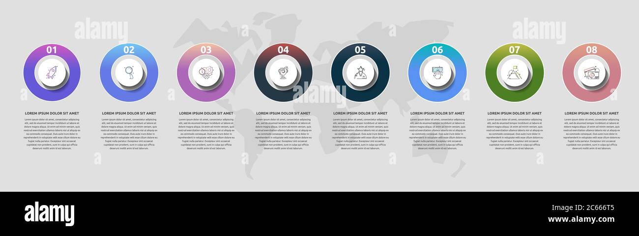 Vector Template Circle Infographics Business Concept With 8 Options And Parts Eight Steps For 3197