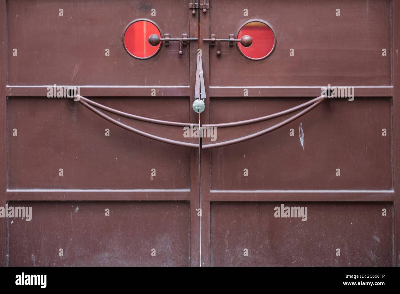 Gate at a wall in Kathmandu, Nepal Stock Photo Alamy