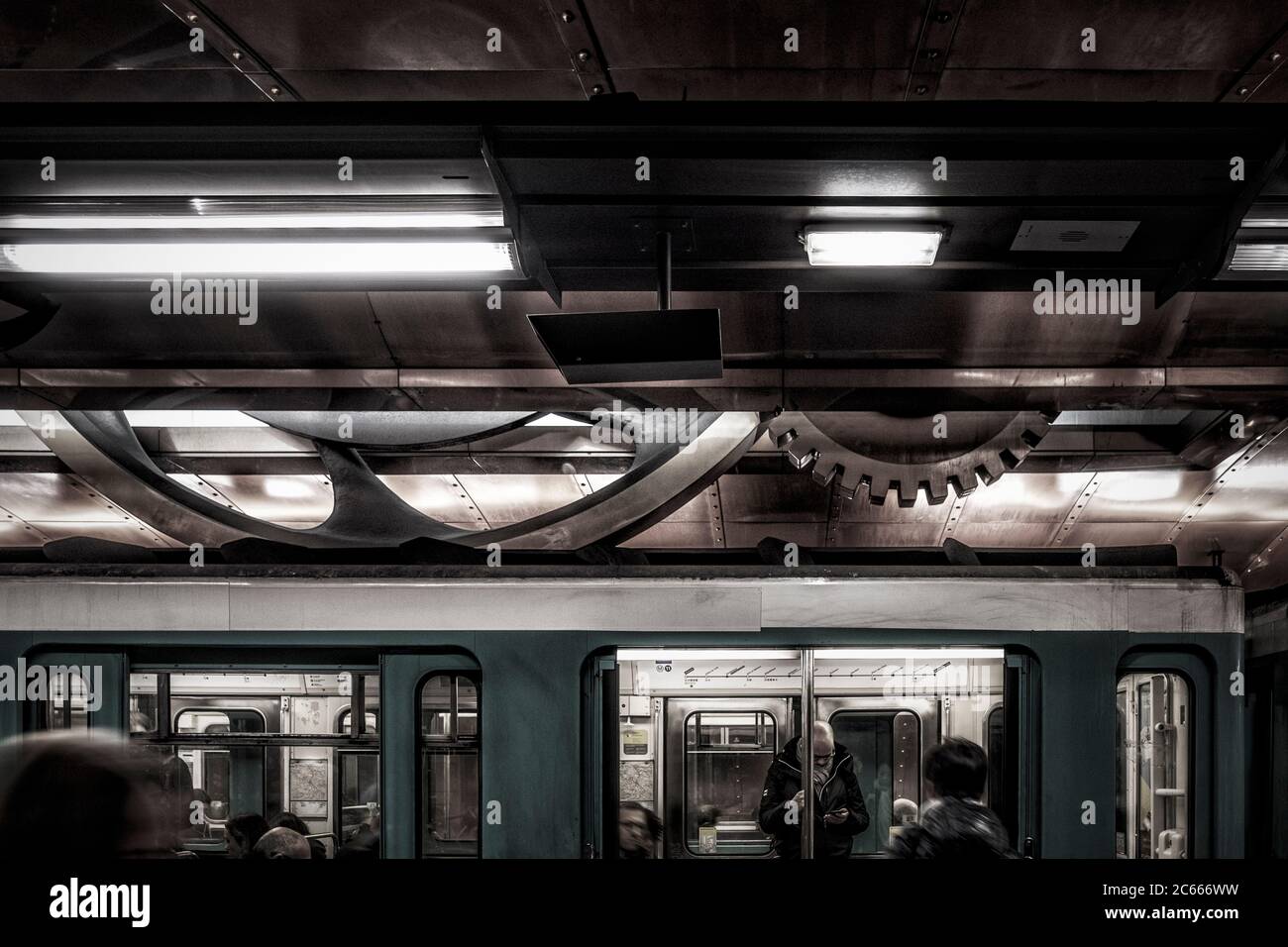 Metro station in Paris, France Stock Photo