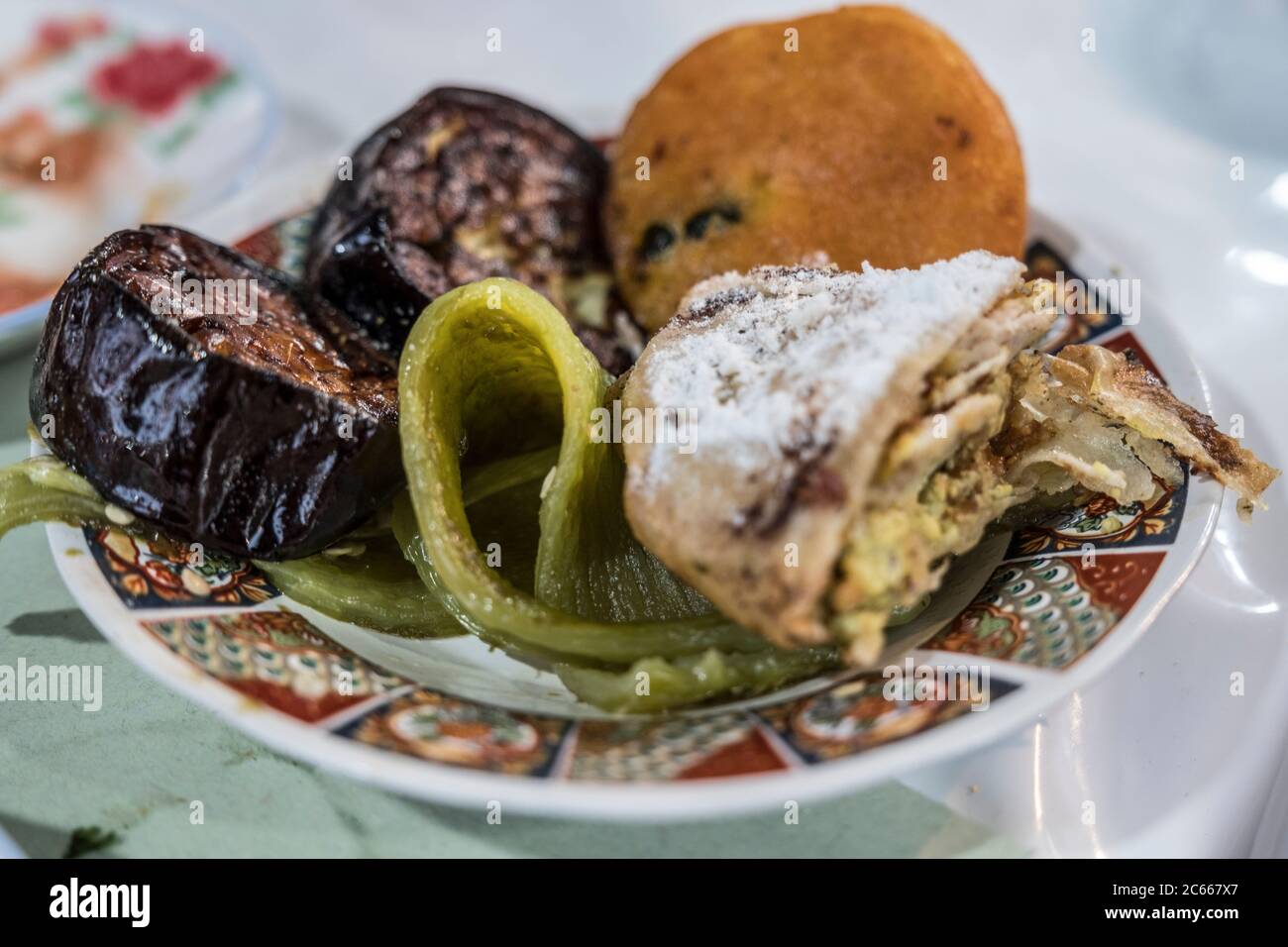 Appetisers in a restaurant in Morocco Stock Photo