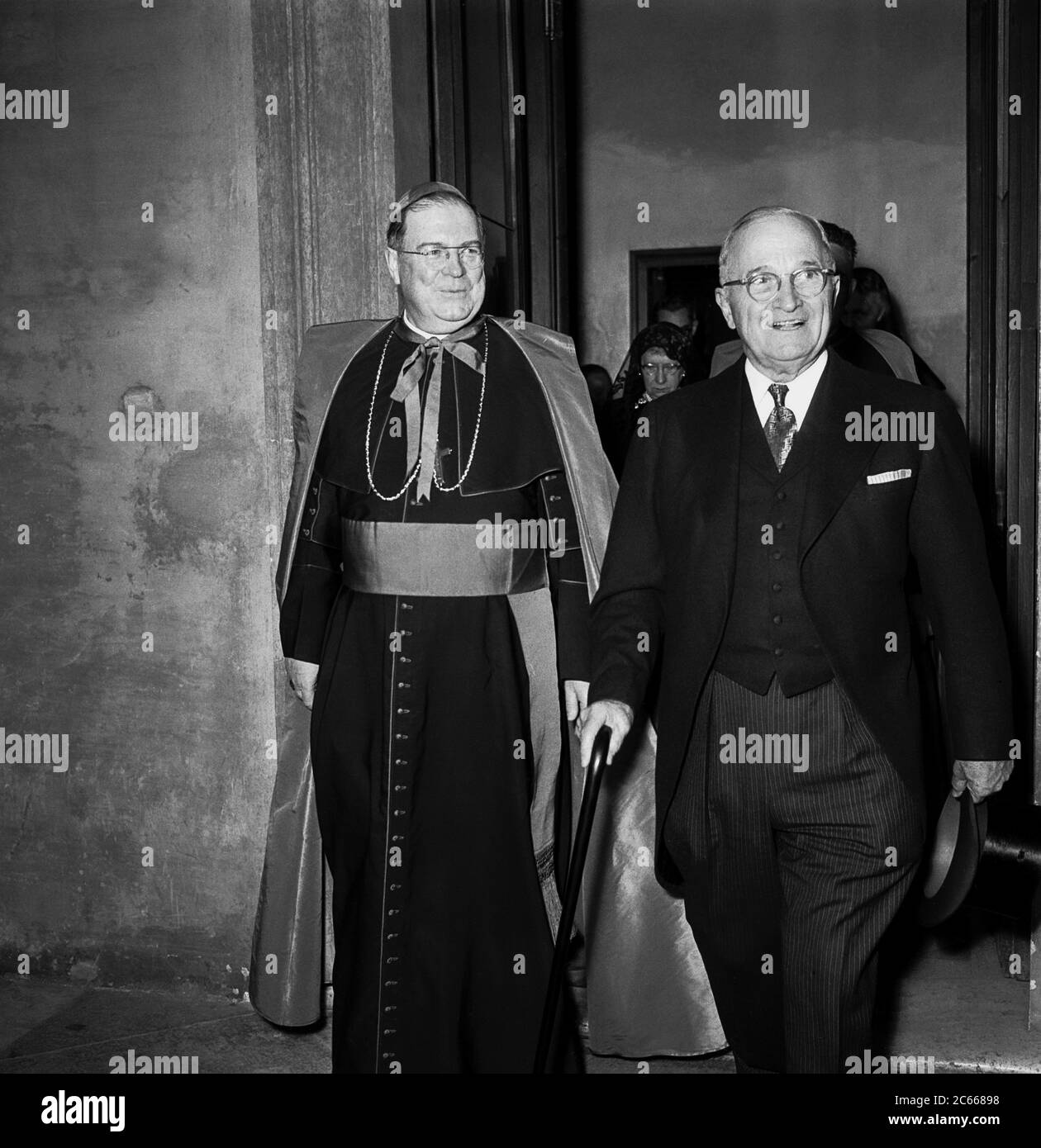 Vatican City - Visit to Pius XII By Truman ex President of Usa 20th May 1956 Stock Photo