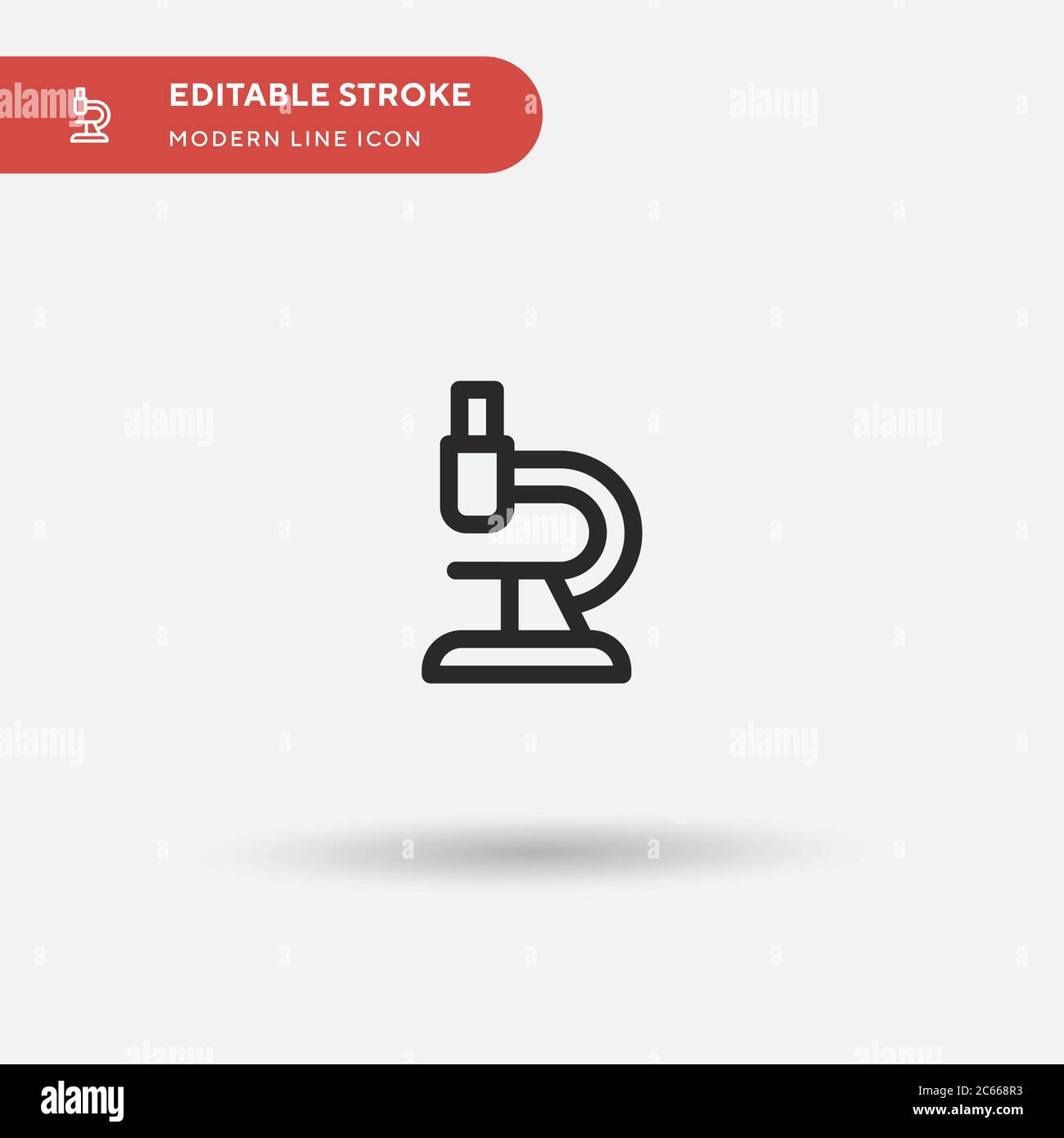 Microscope Simple vector icon. Illustration symbol design template for ...