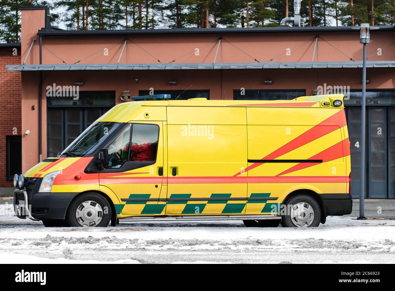 Ambulance car moving from the Rescue Department Stock Photo - Alamy