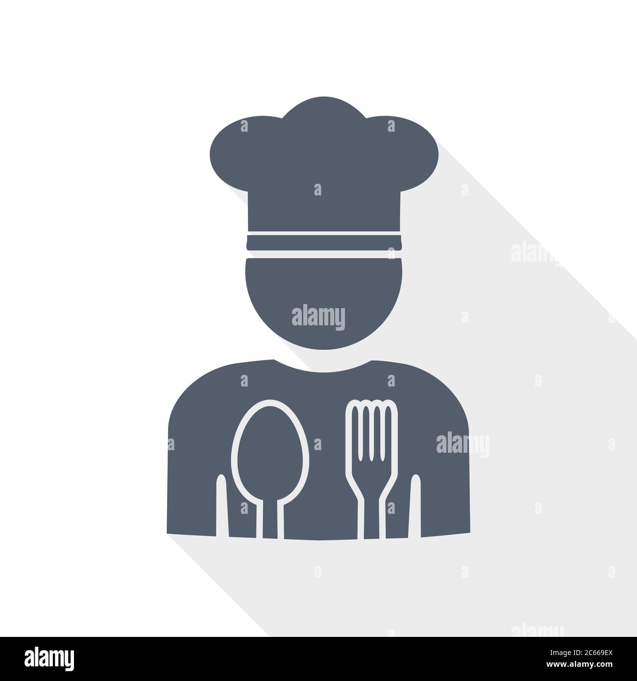 Chef, restaurant concept flat design vector icon Stock Vector Image ...