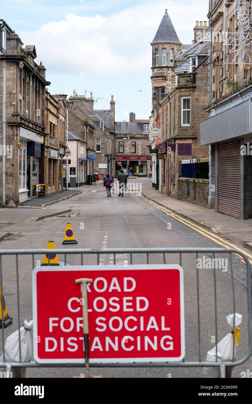 South Street Elgin Moray UK. 7th July 2020. UK. This is on a