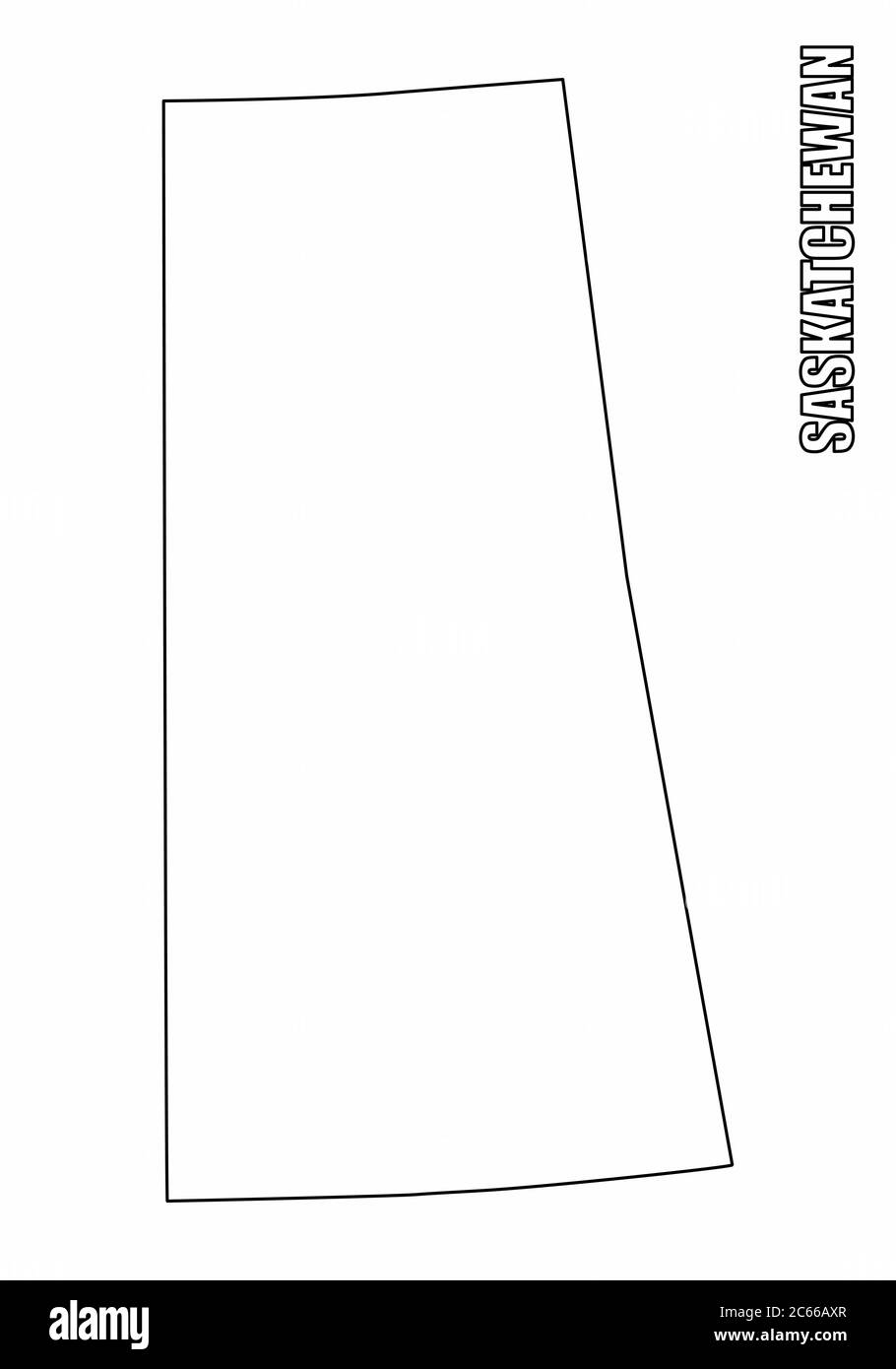 Saskatchewan province outline map Stock Vector