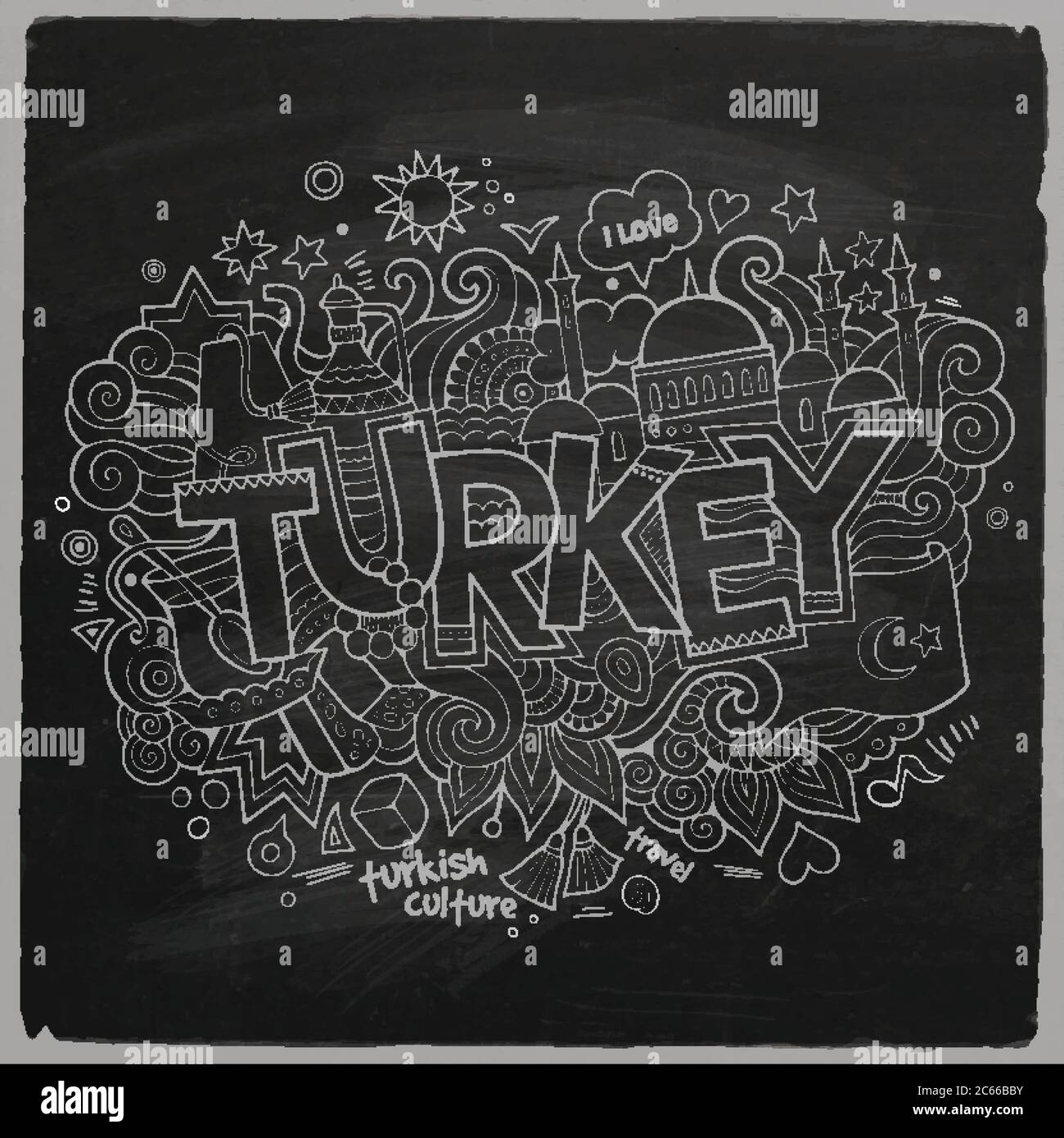 Turkey chalkboard background Stock Vector Image & Art - Alamy