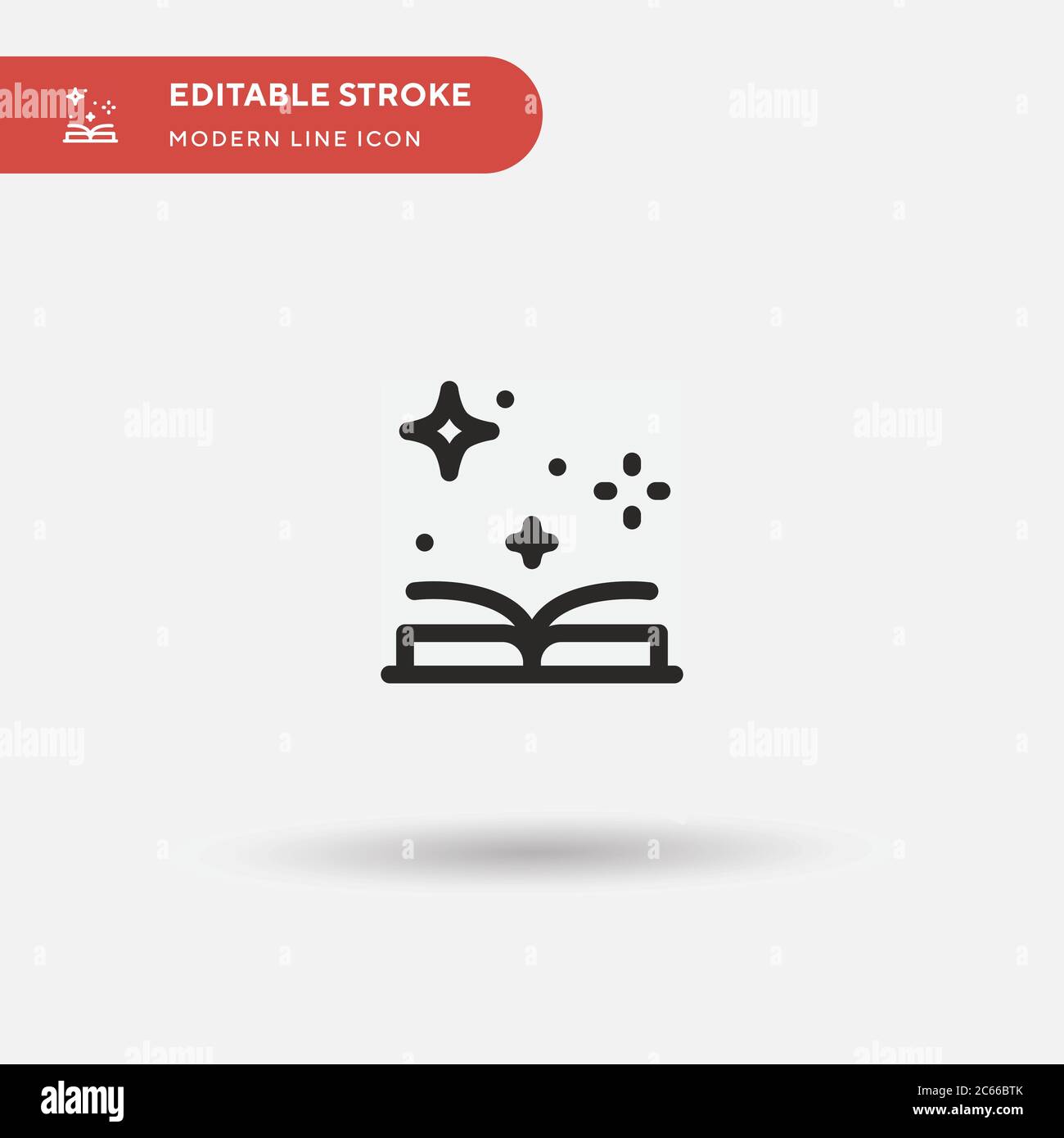 Spell Book Simple vector icon. Illustration symbol design template for ...