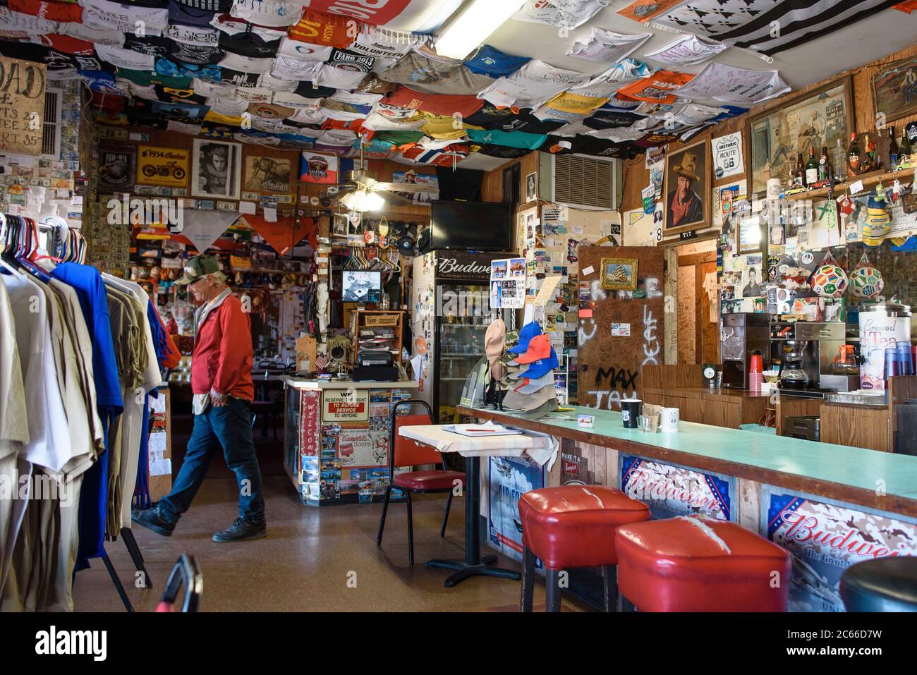 Inside Bagdad Cafe in California, USA Stock Photo
