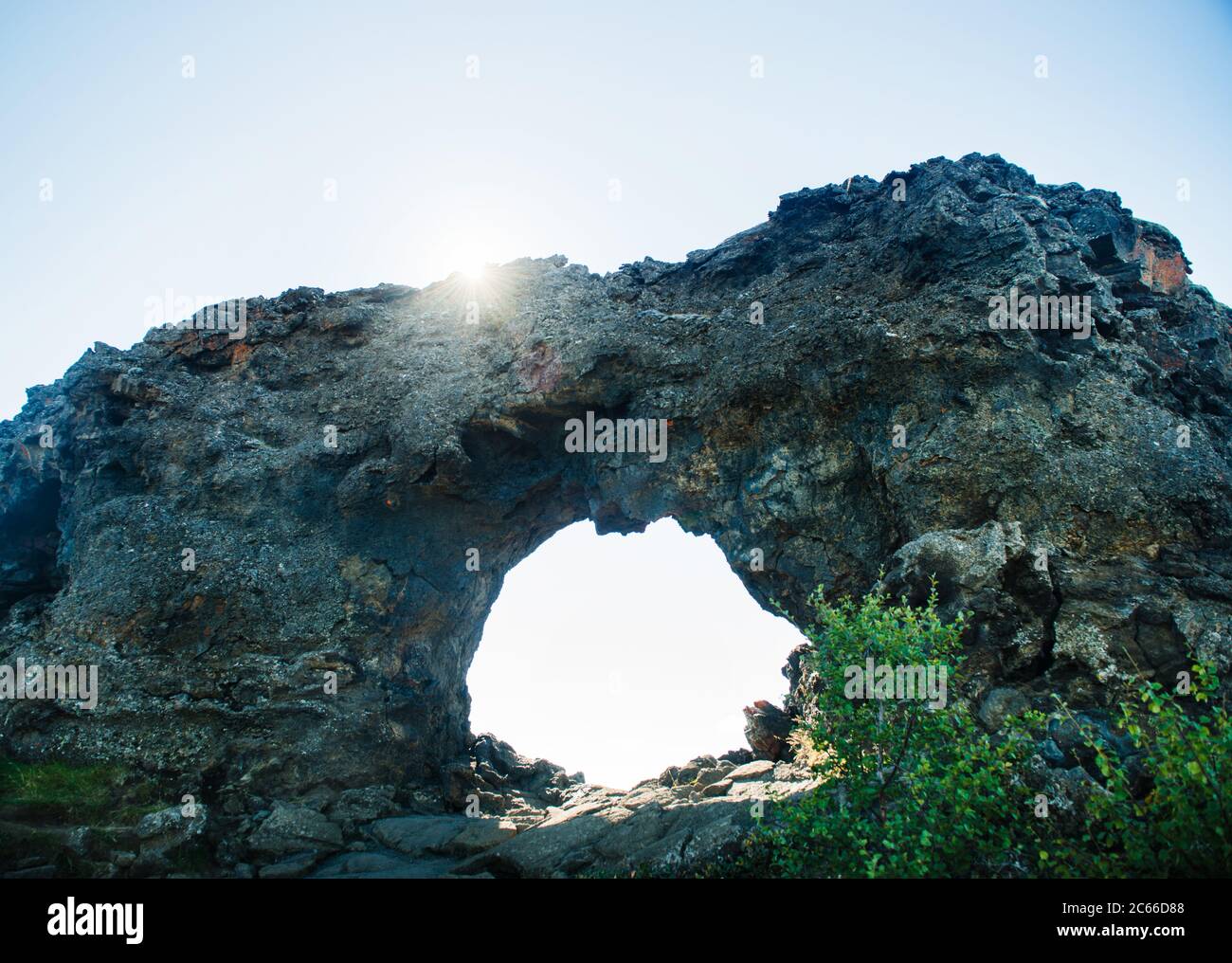 Arch rock formation in Mývatn, myvatn, Iceland, Scandinavia, Iceland, Europe Stock Photo