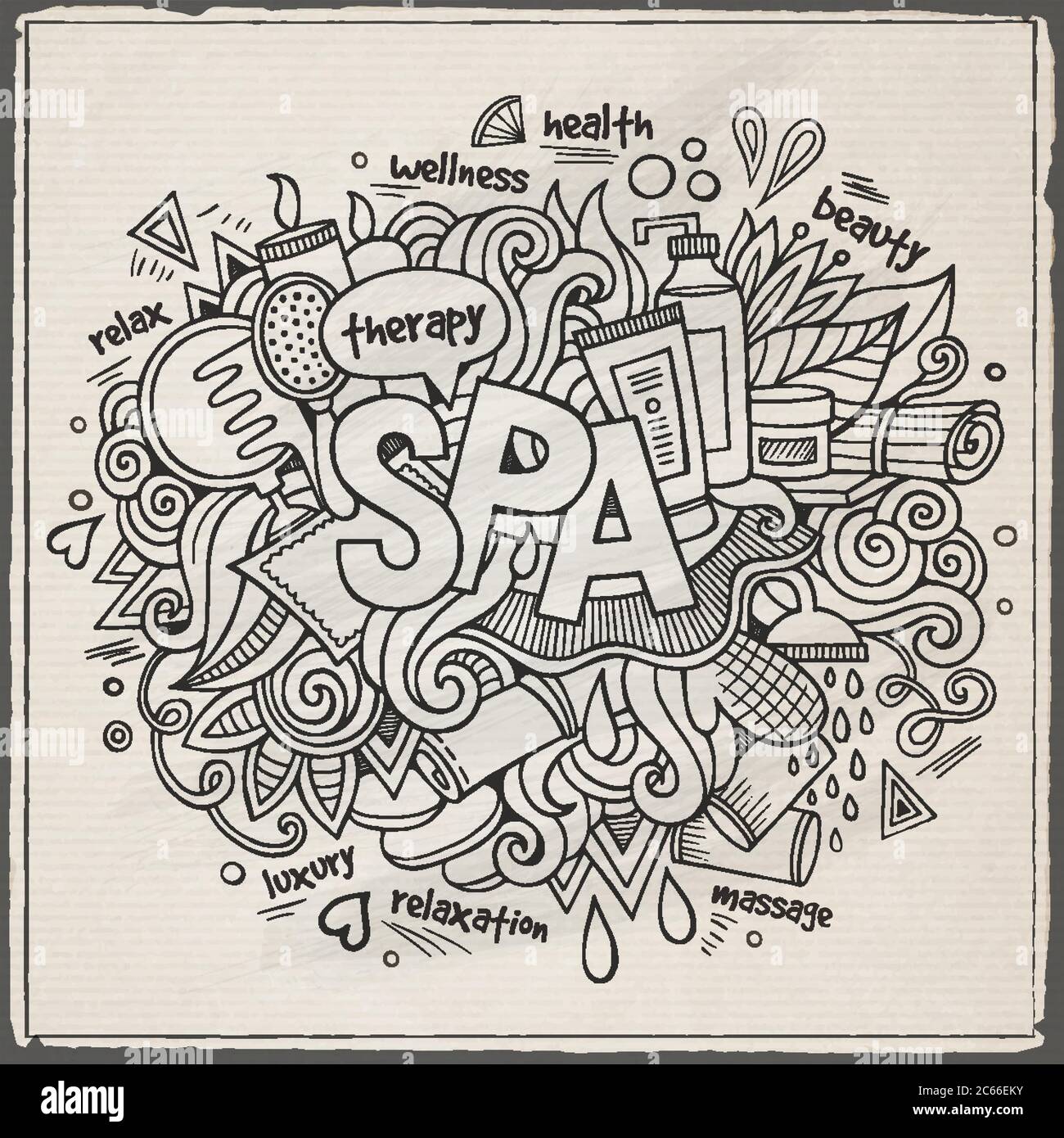 Spa concept flower hand Stock Vector Images - Alamy