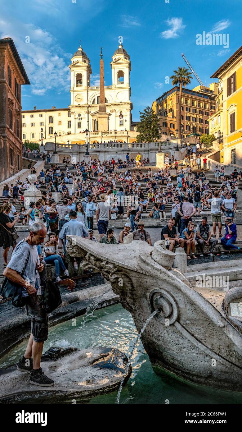 Spagna Rome Spanish Steps, Piazza di Spagna, Rome Stock Photo - Alamy