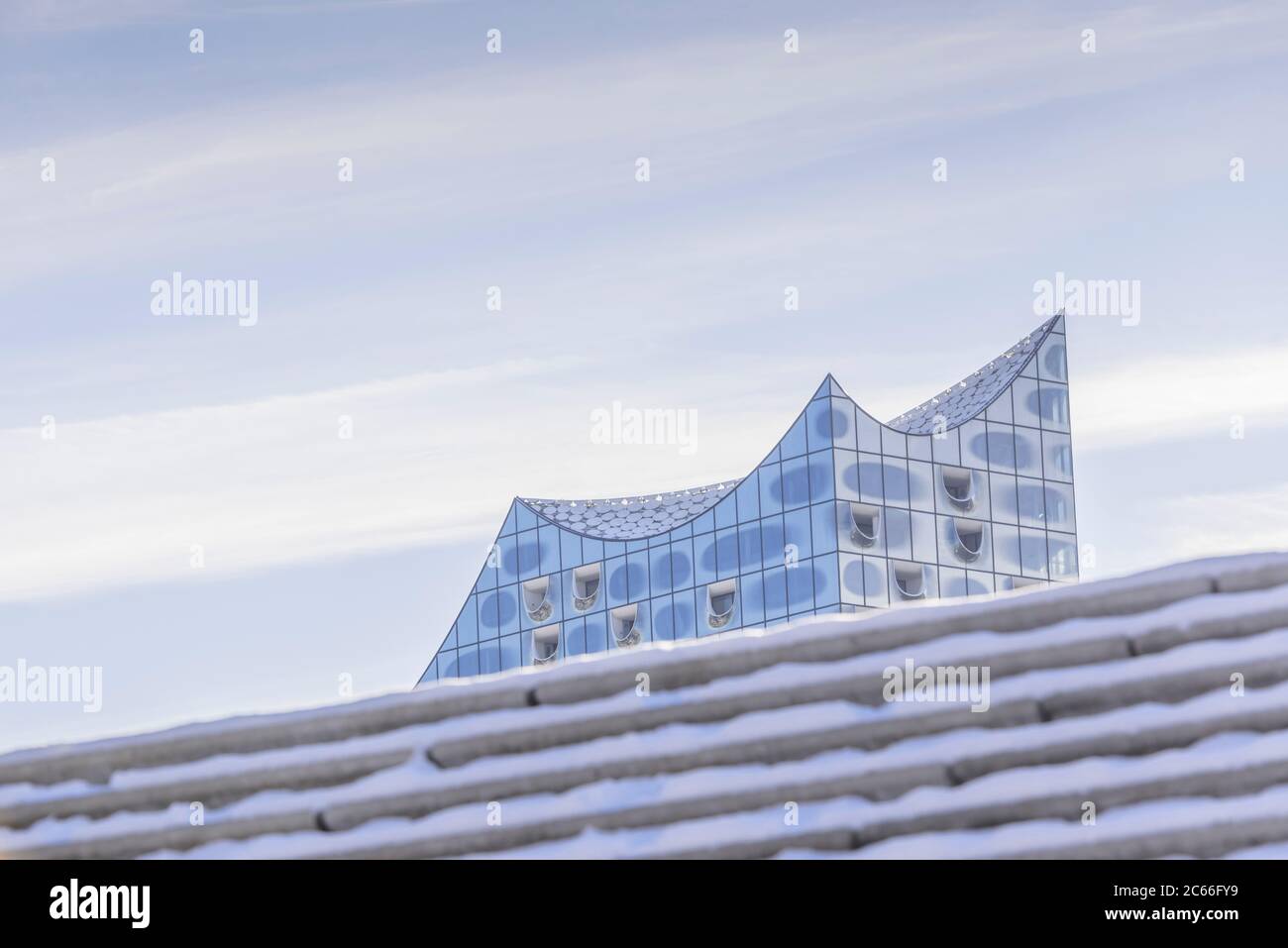 Germany, Hamburg, Port, HafenCity, Elbphilharmonie Concert Hall, Promenade Stock Photo