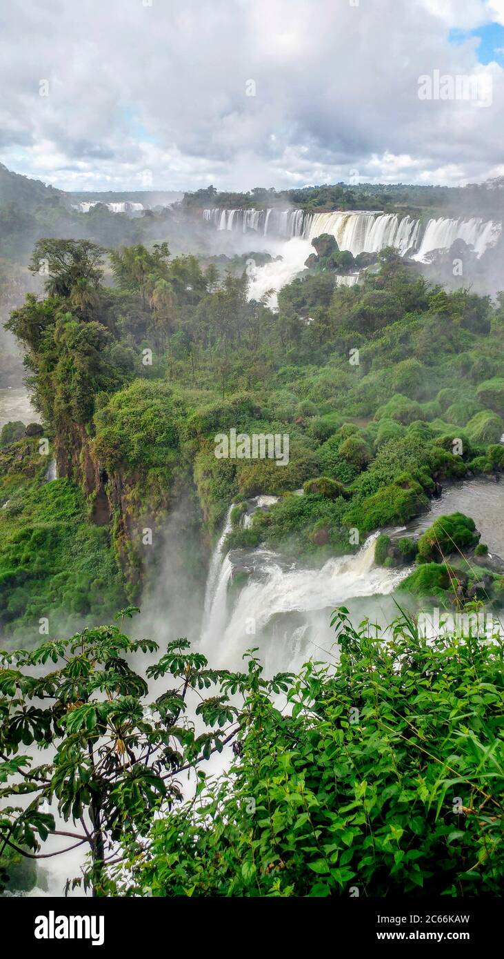 View of the Iguacu Falls, Argentina Stock Photo