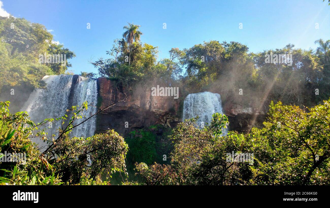 View of the Iguacu Falls, Argentina Stock Photo