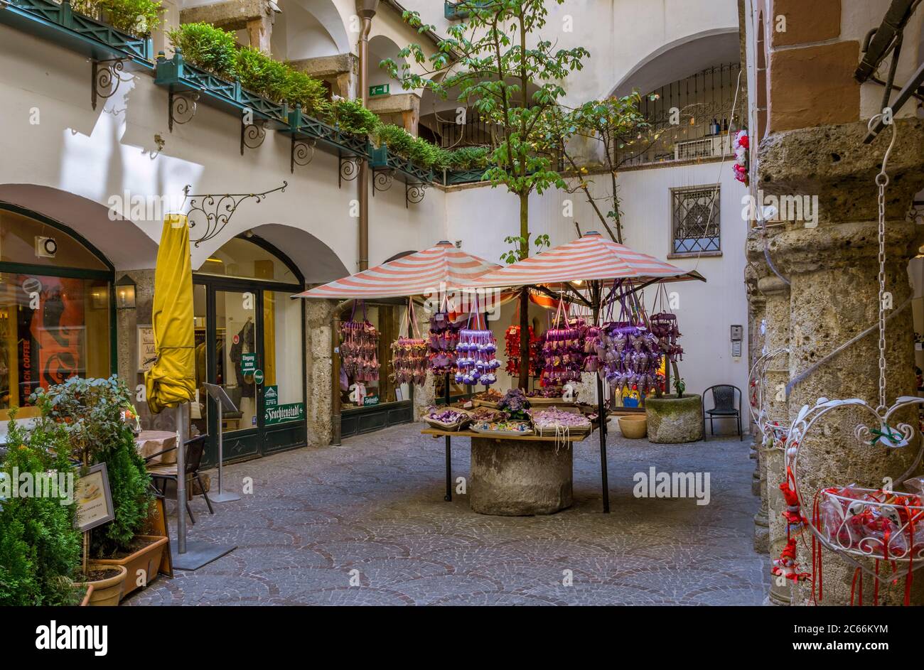 Mozartwinkel in the old town of Salzburg, Salzburger Land, Austria, Europe Stock Photo