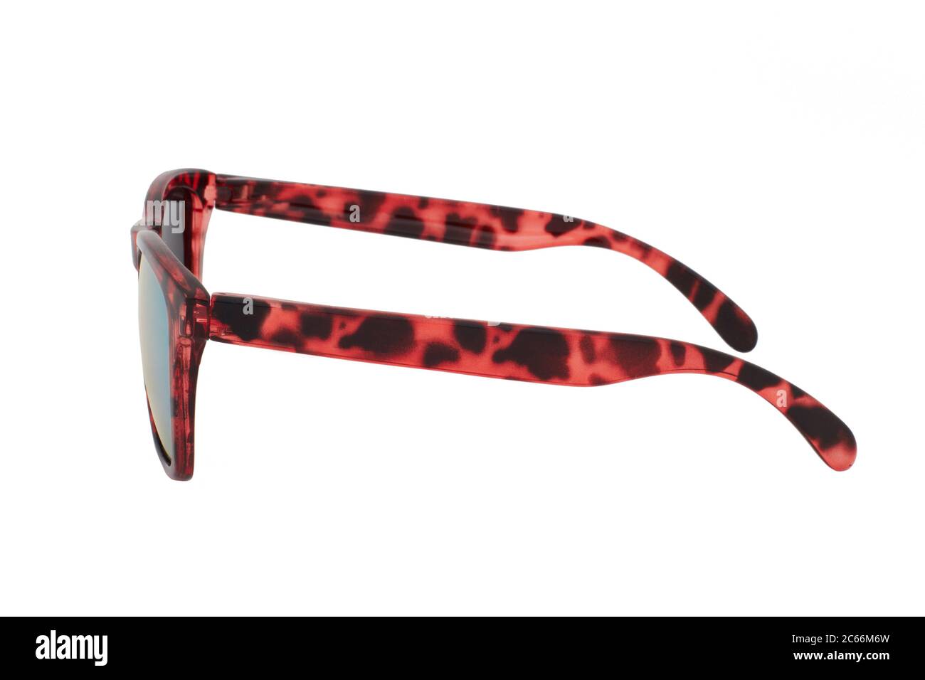 Red sunglasses with leopard print isolated on white background Stock Photo  - Alamy