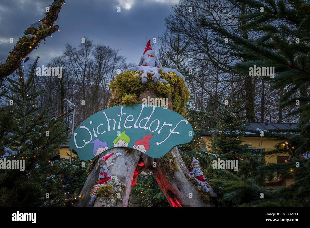 Christmas decoration Hellbrunn Palace, Hellbrunn Advent magic, Salzburg, Austria, Europe Stock Photo