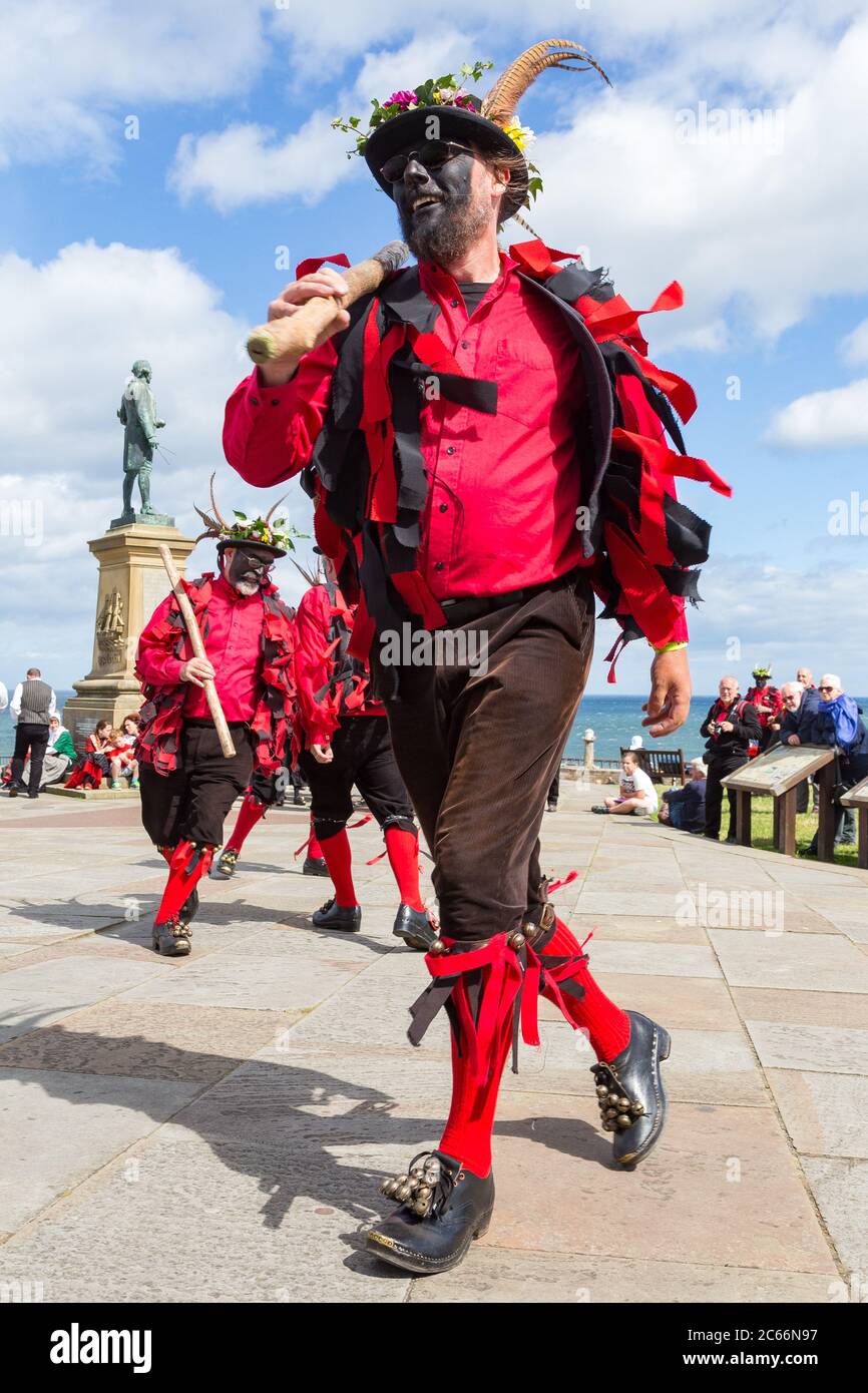 Traditional Dancing at the Whitby folk Week in 2014 Stock Photo