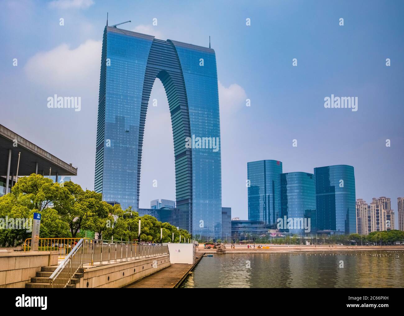 China, Suzhou city, Gate of the Orient Building Stock Photo