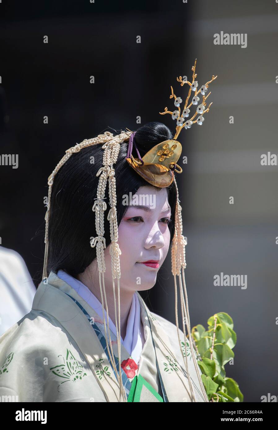 Japan, Kyoto City, Aoi Matsuri, Festival, Lady of the Court Parading Stock Photo