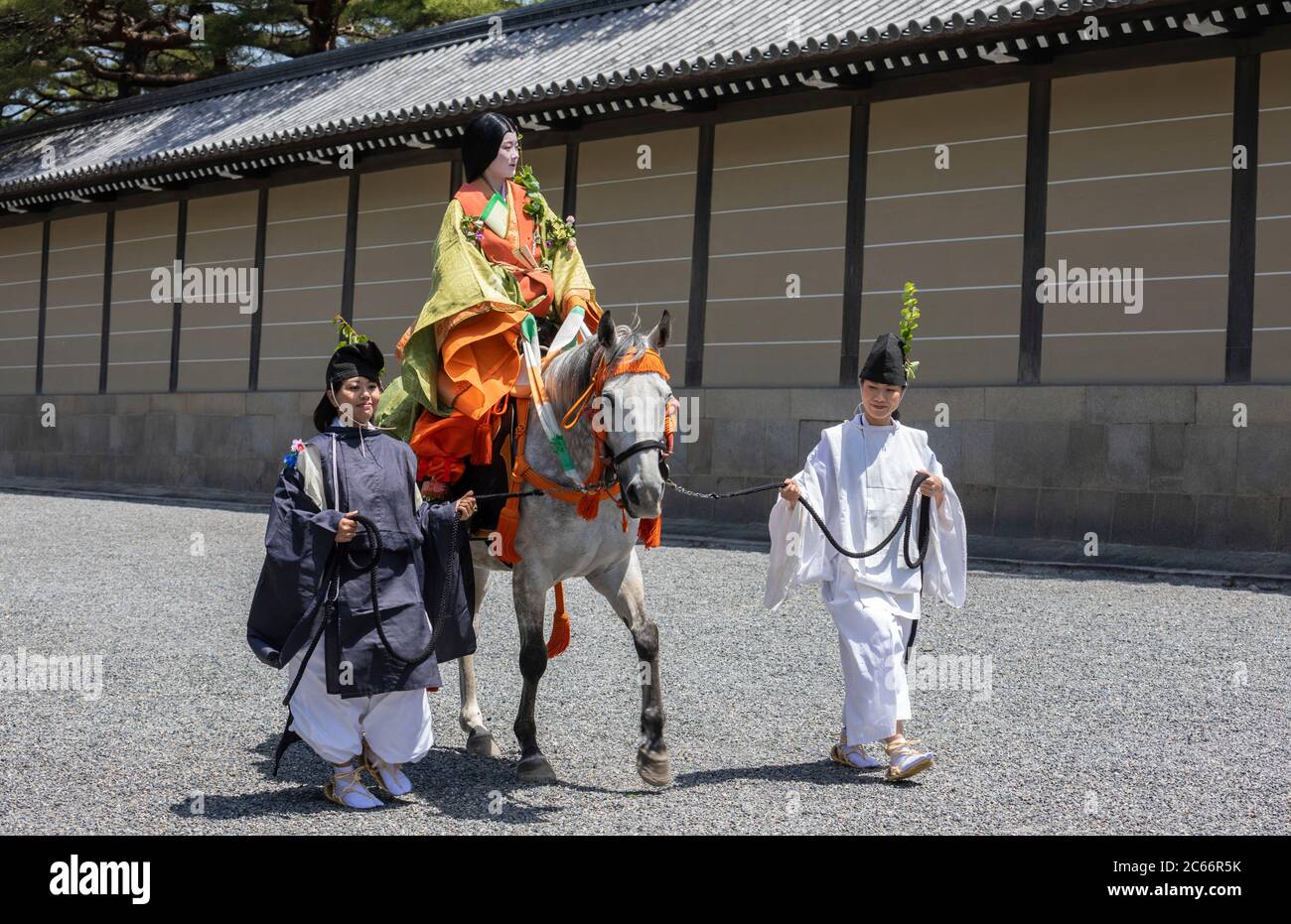 Japan, Kyoto City, Aoi Matsuri, Festival, Lady of the Court Parading Stock Photo