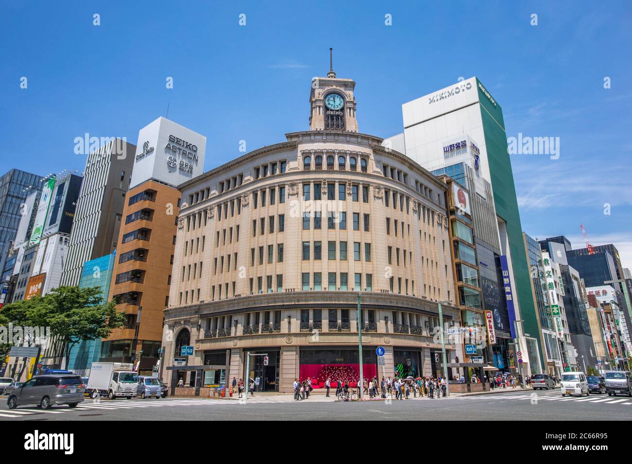 Japan, Tokyo City, Ginza District, Wako Building Stock Photo