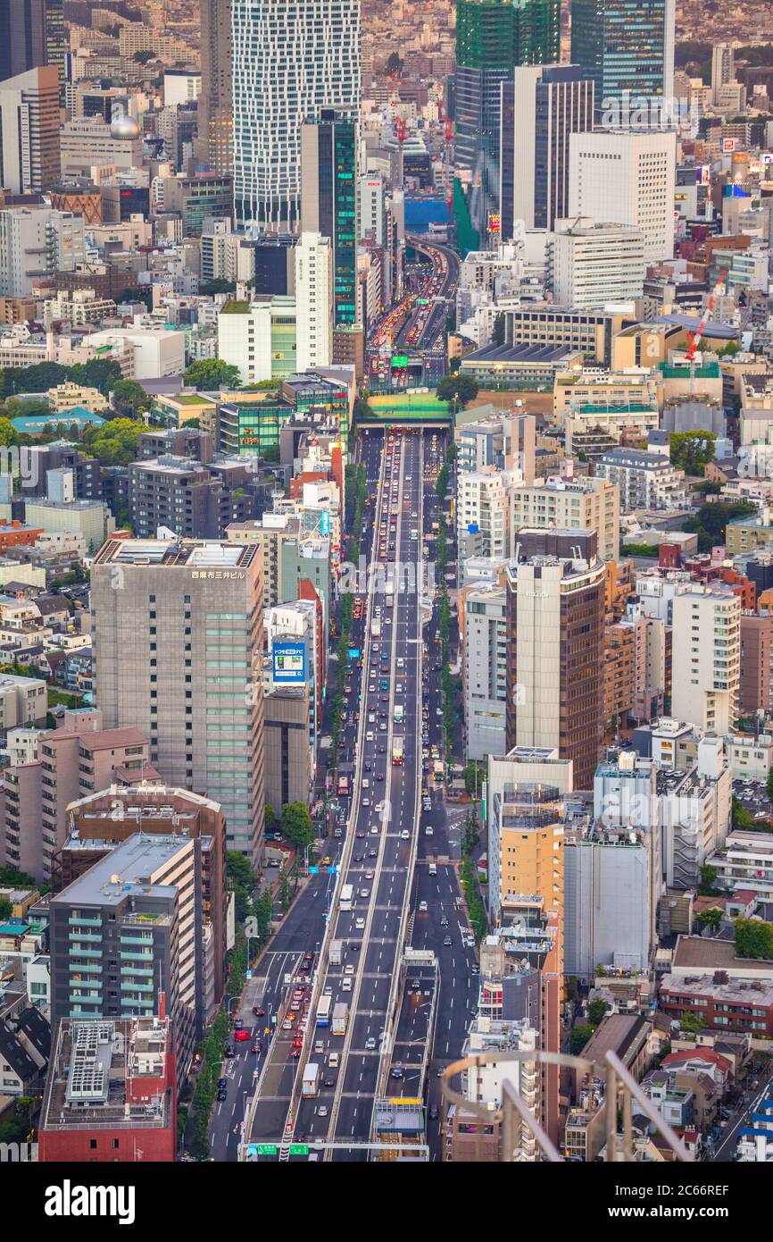 Japan, Tokyo City, Roppongi avenue, 246 road, Shibuya area Stock Photo