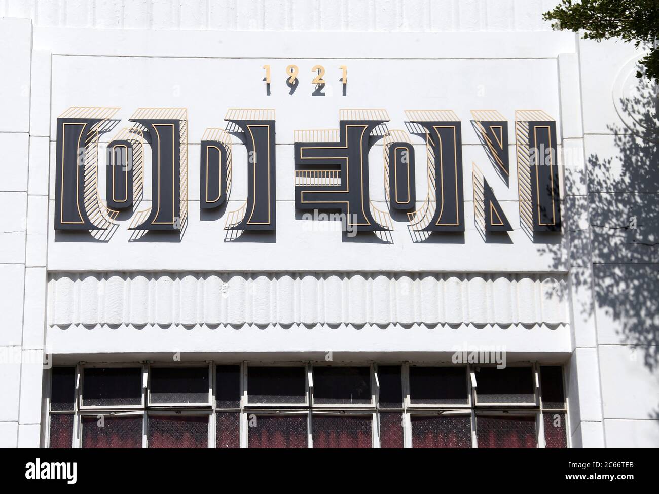 Signage of the Odeon Interactive Museum at George Town which is an optical illusion Stock Photo