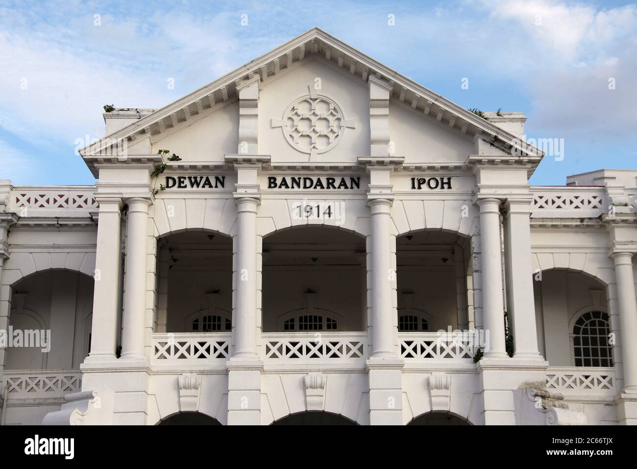 Ipoh Town Hall building designed by British architect Arthur Benison Hubback during the colonial era Stock Photo