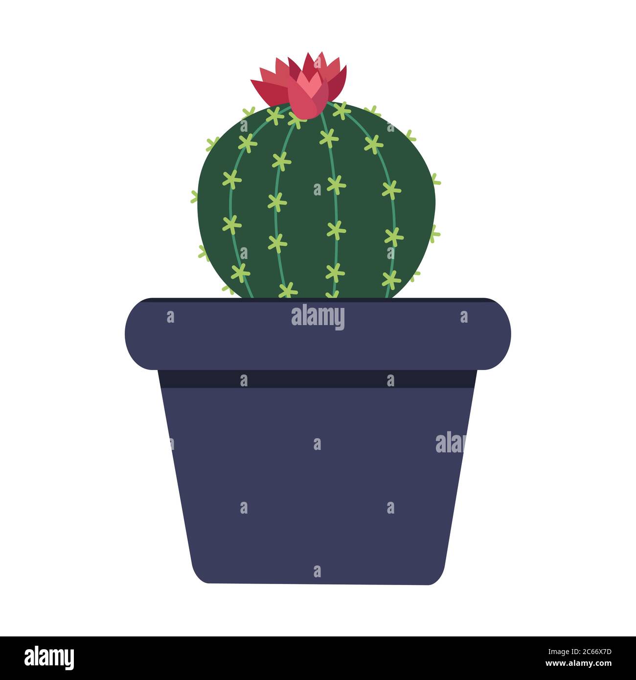 Cactus Icon on white background Vector Illustration Stock Vector