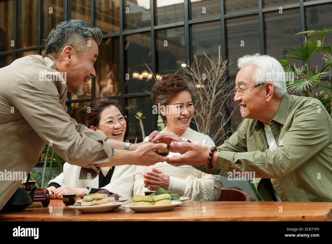 Indian elderly respect hi-res stock photography and images - Alamy