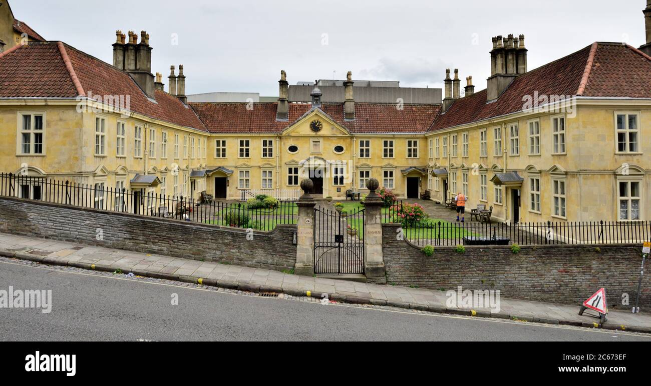 Colston's Almshouse on St Michael's Hill in Bristol, UK. Built in 1691 Stock Photo