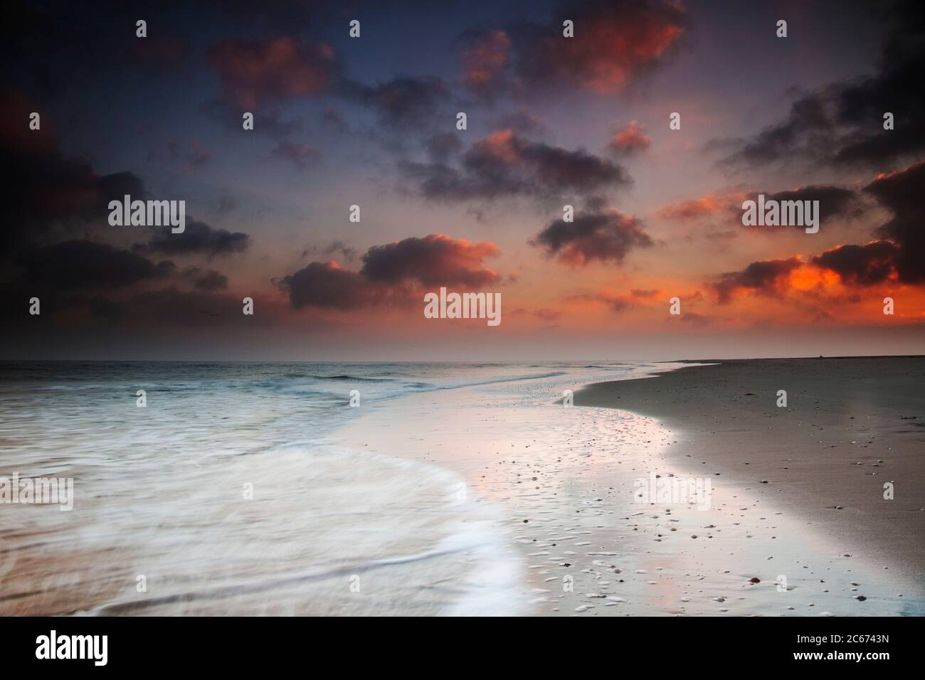 Breakers on the North Sea beach Stock Photo Alamy
