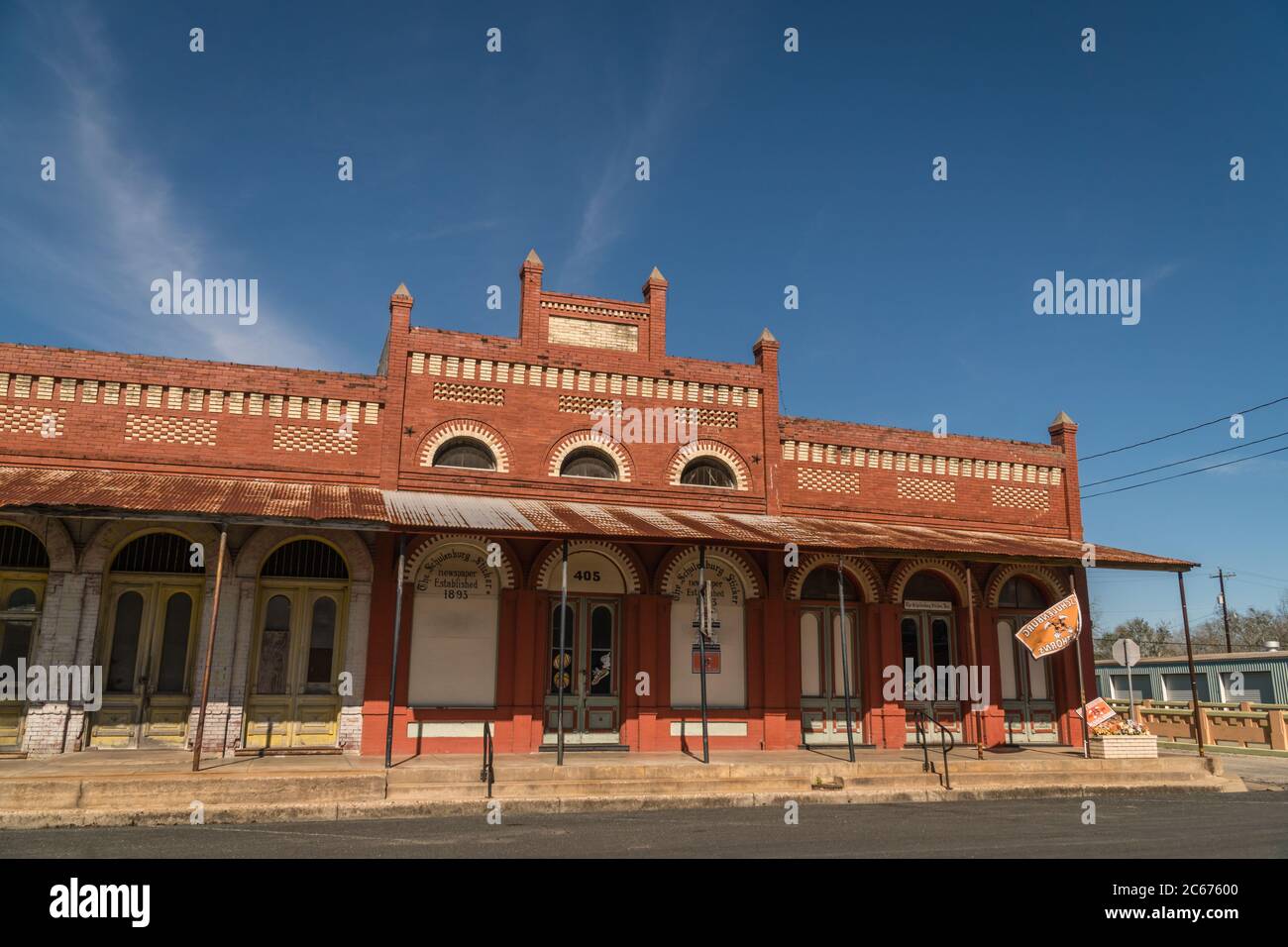 Historic S.T. Schaefer Building in Schulenburg, Texas where the local