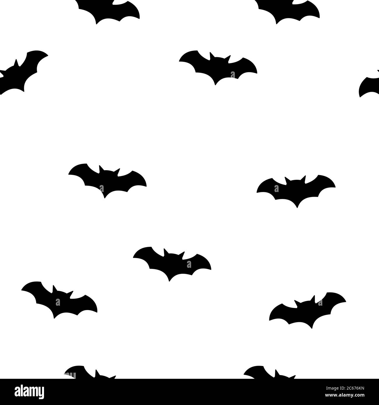 Bat halloween seamless patter with white background. Bat silhouette