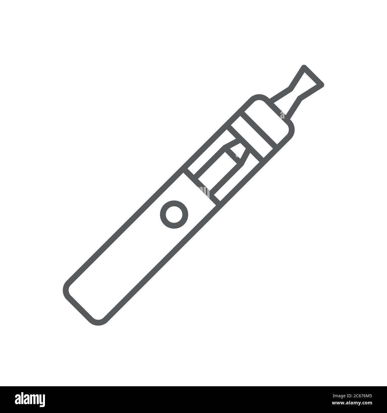 Vaporizer electric cigarette vector icon symbol isolated on white ...