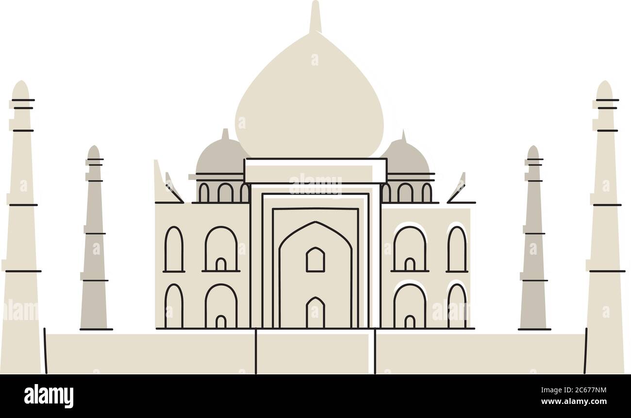 famous temples and monuments of india vector illustration design Stock Vector