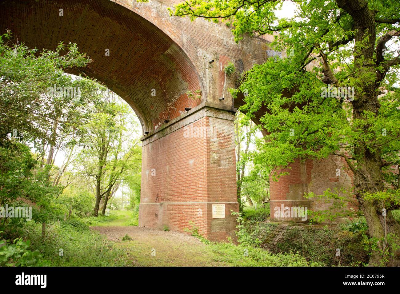 small viaduct bridge in the essex countryside Stock Photo