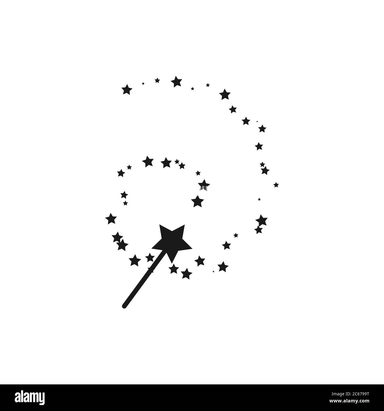 Magic wand. Simple vector icon for thematic design, sites and ...