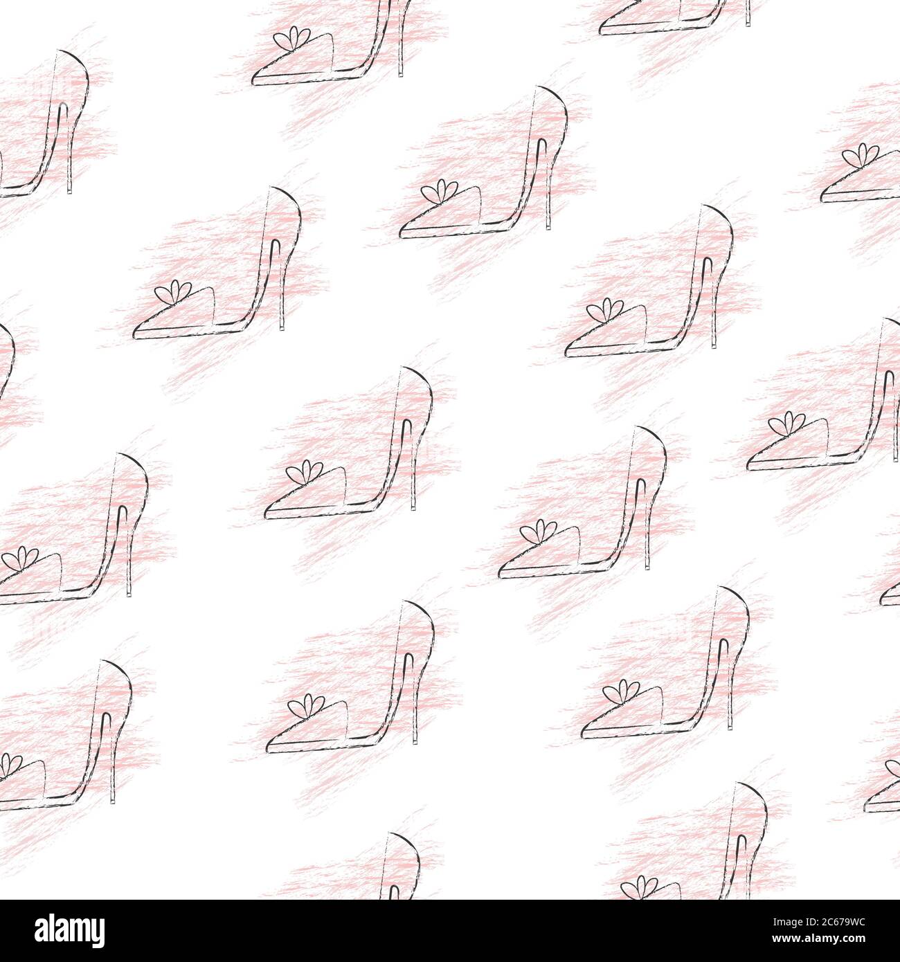 Seamless creative pattern with a Shoe on an abstract background. Vector ...