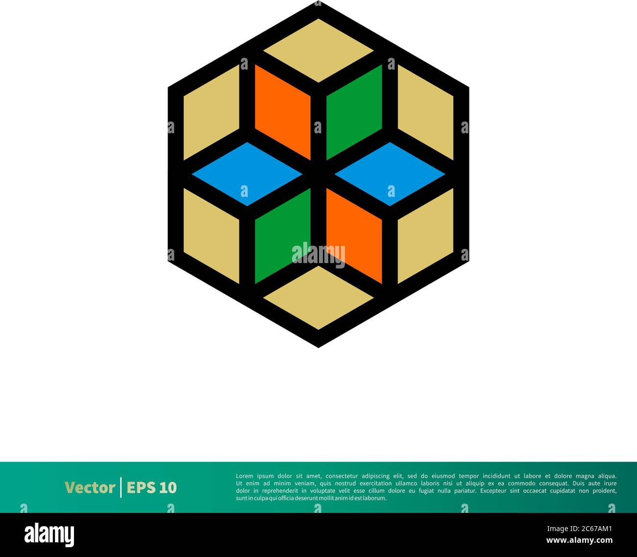 Cube Icon Vector Logo Template Illustration Design. Editable Vector EPS 10. Stock Vector